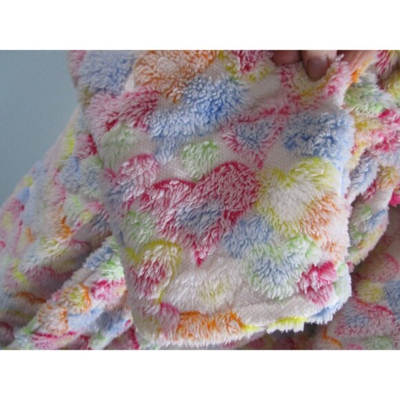 Aegean Apparel Plush Heart Sculpted Bathrobe S/M Multicolor Vintage Turkey GUC - Picture 9 of 16